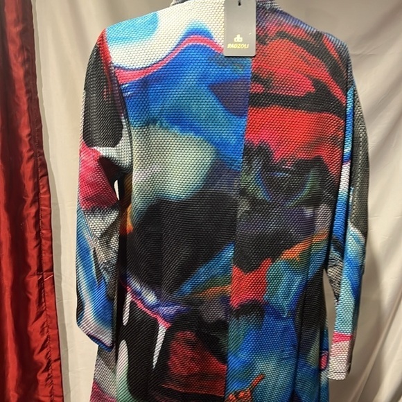 Womens retro jacket nwt polyester colorful trench coat - Picture 12 of 12